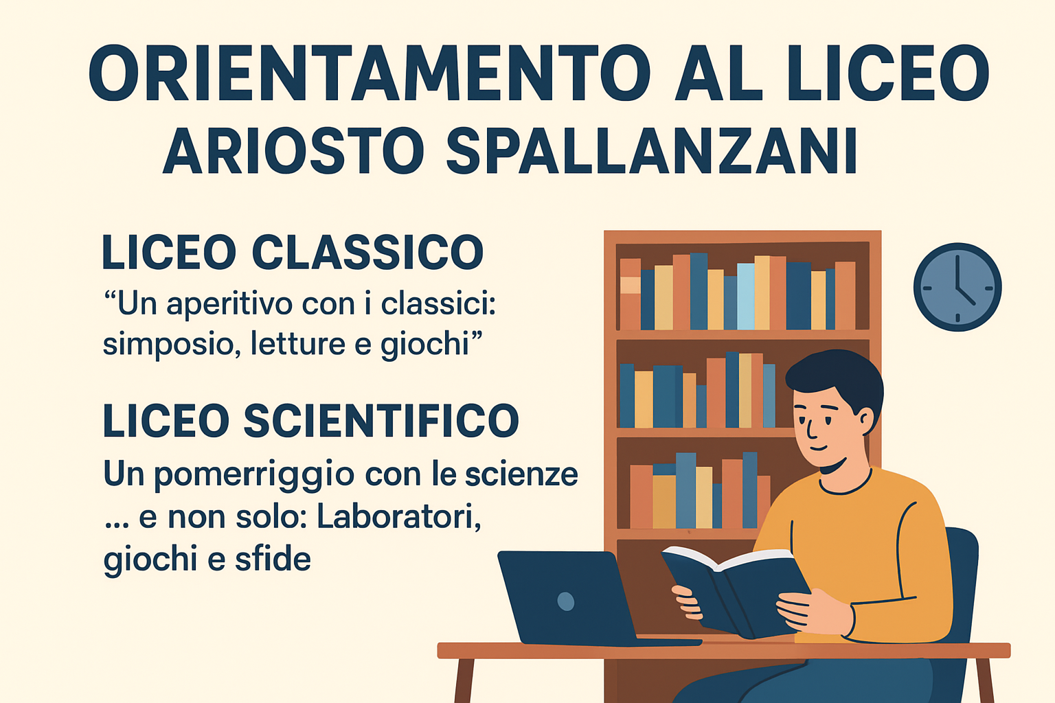 Incontri e Laboratori per l'Orientamento al Liceo Classico e Scientifico Ariosto Spallanzani